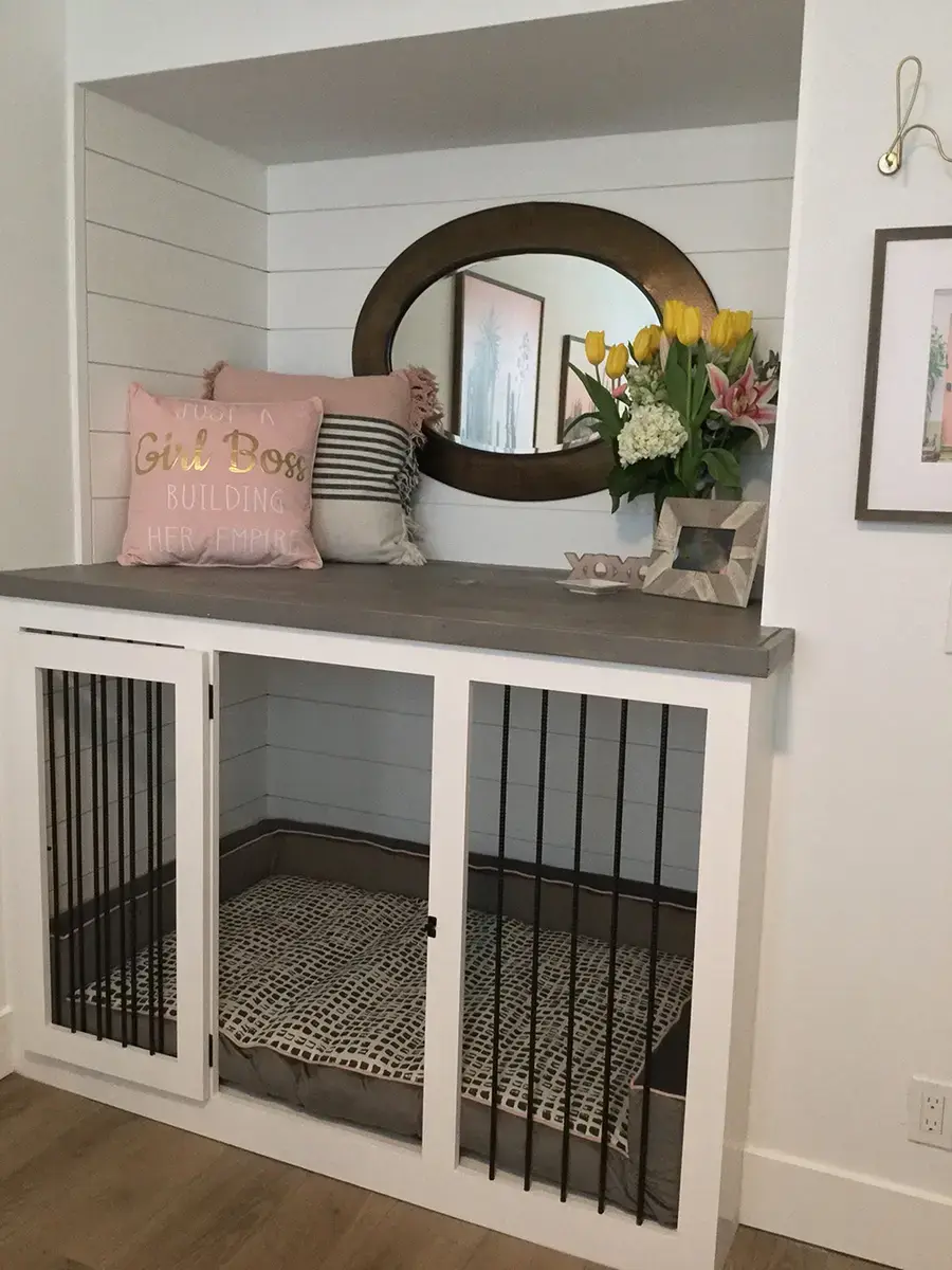 A customer's Edgy Pet Bed: Custom Size Crate