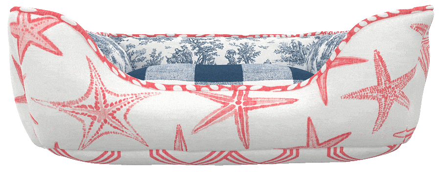 Starfish print bolster bed