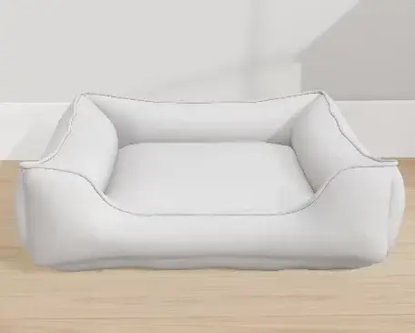 A plain bolster dog bed, ready to design