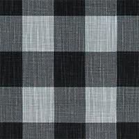 Buffalo Check Ash Black Slub Canvas