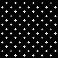 Mini Swiss Cross Black/White