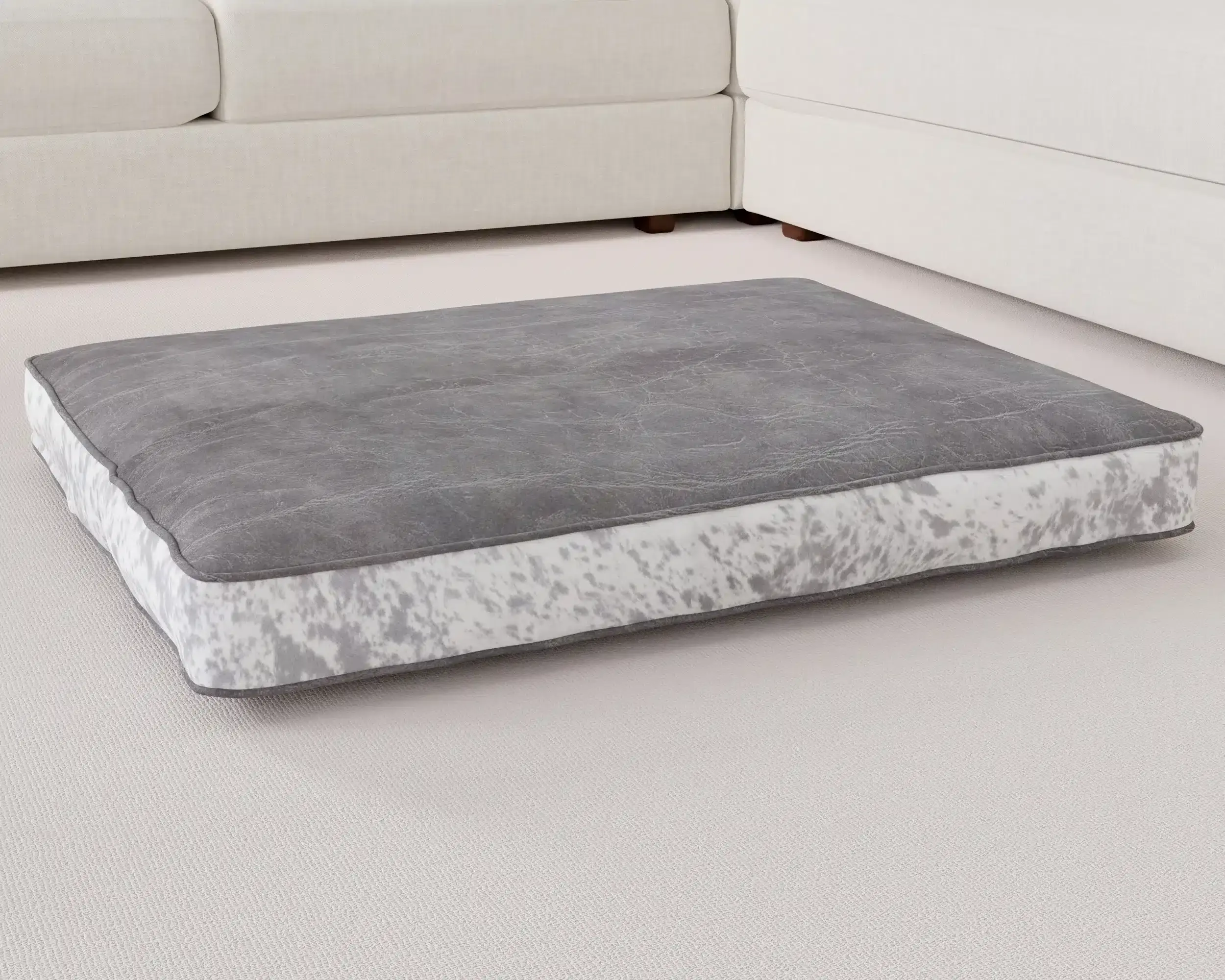Designer Faux Leather Dog Bed