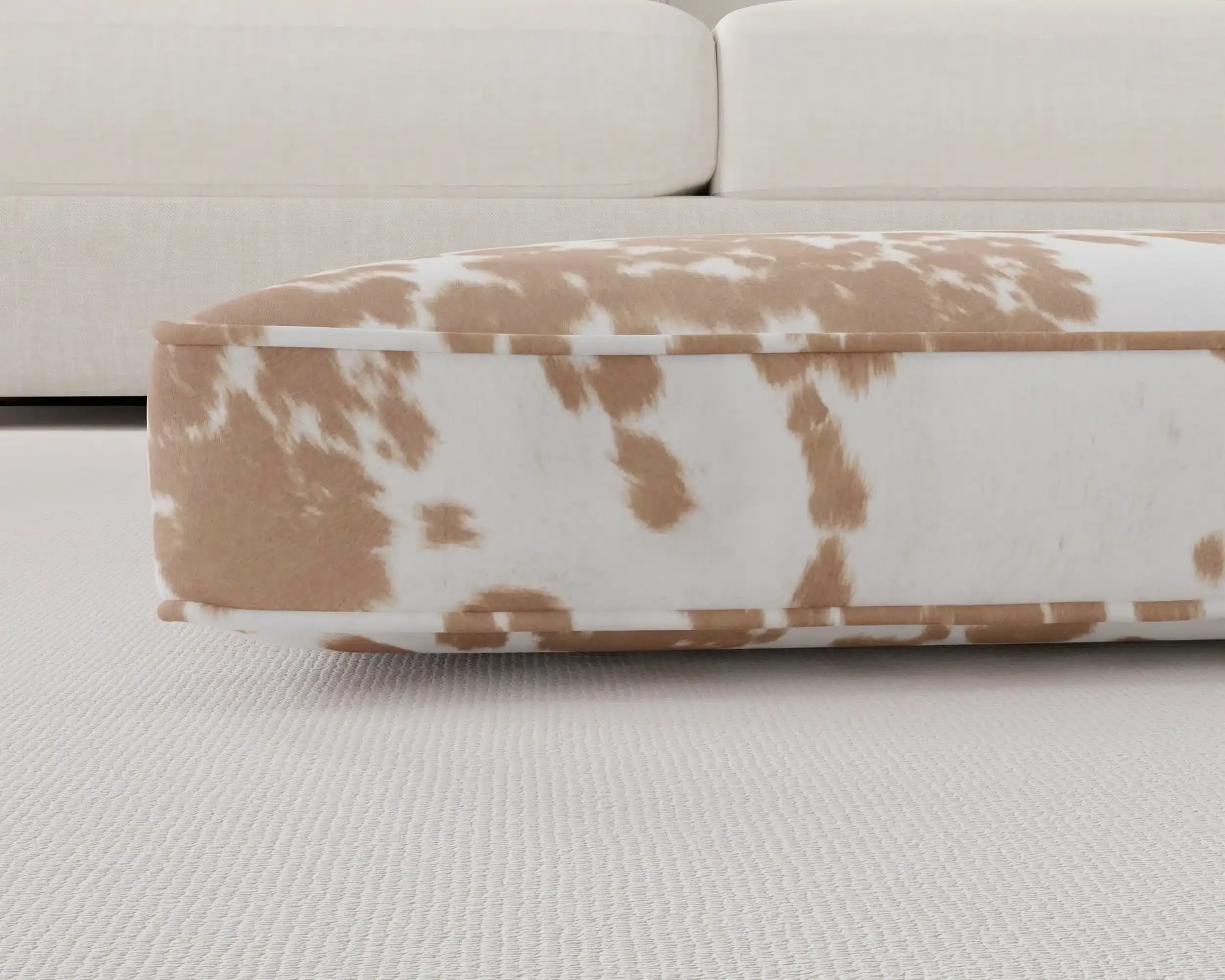 Western Cow Print Cushion Palomino