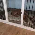custom size dog bed for built in crate
