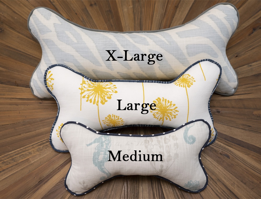 medium large x-large bone pillows