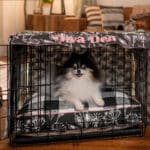 shabby chic dog crate cover