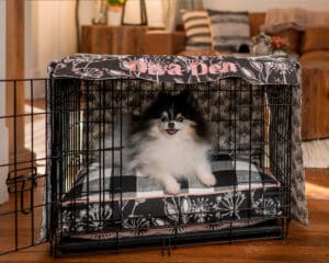 shabby chic dog crate cover