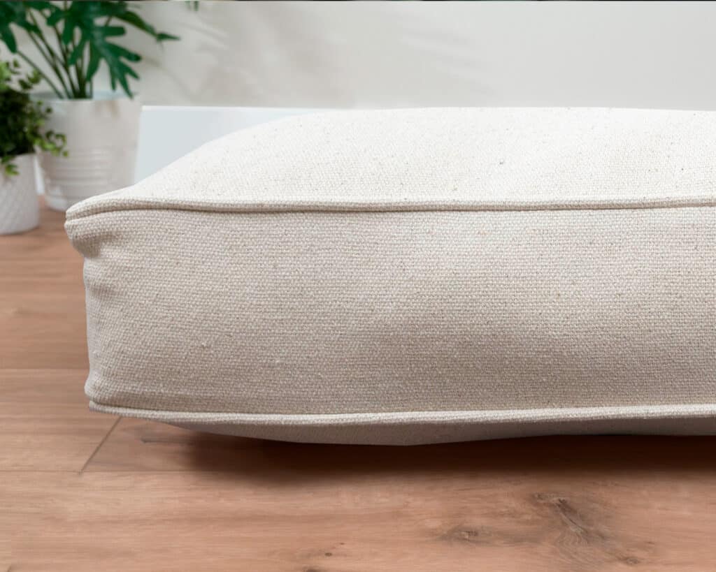 solid natural grain sack cushion