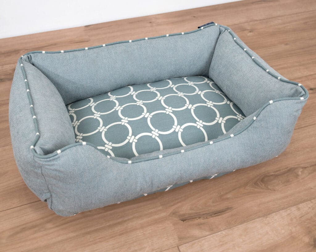x-small dog bed with designer fabrics