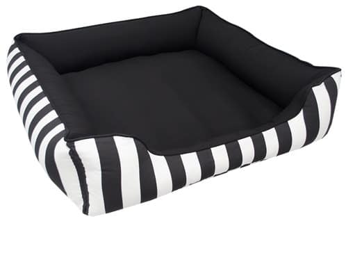cuddle x large dog bed black white stripe stacked product thumb min