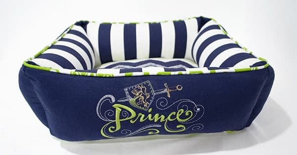 blue navy dog bed prince