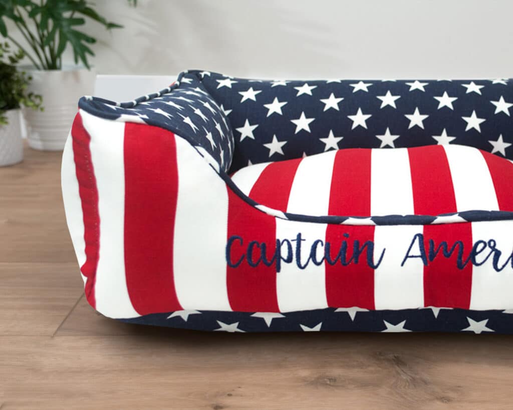 patriotic dog or cat bed