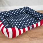 patriotic dog bed veteran super hero
