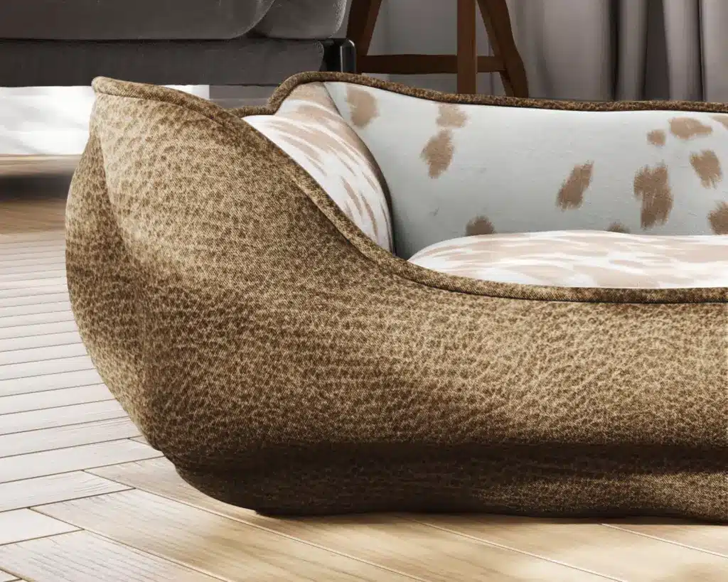 Udder Palomino Sheridan Faux Cowhide dog cat bed
