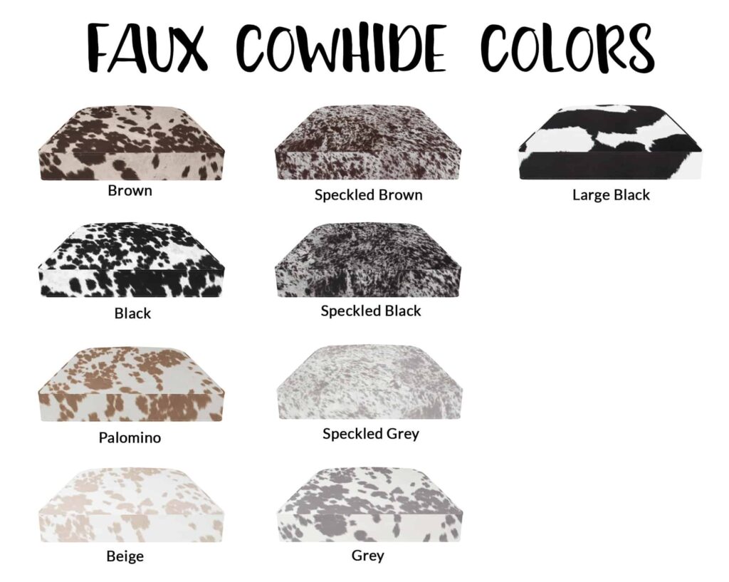 faux cowhide options illustration