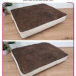 flippable dog bed cushion - faux leather colorblock