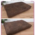 faux leather dog bed cushion flippable