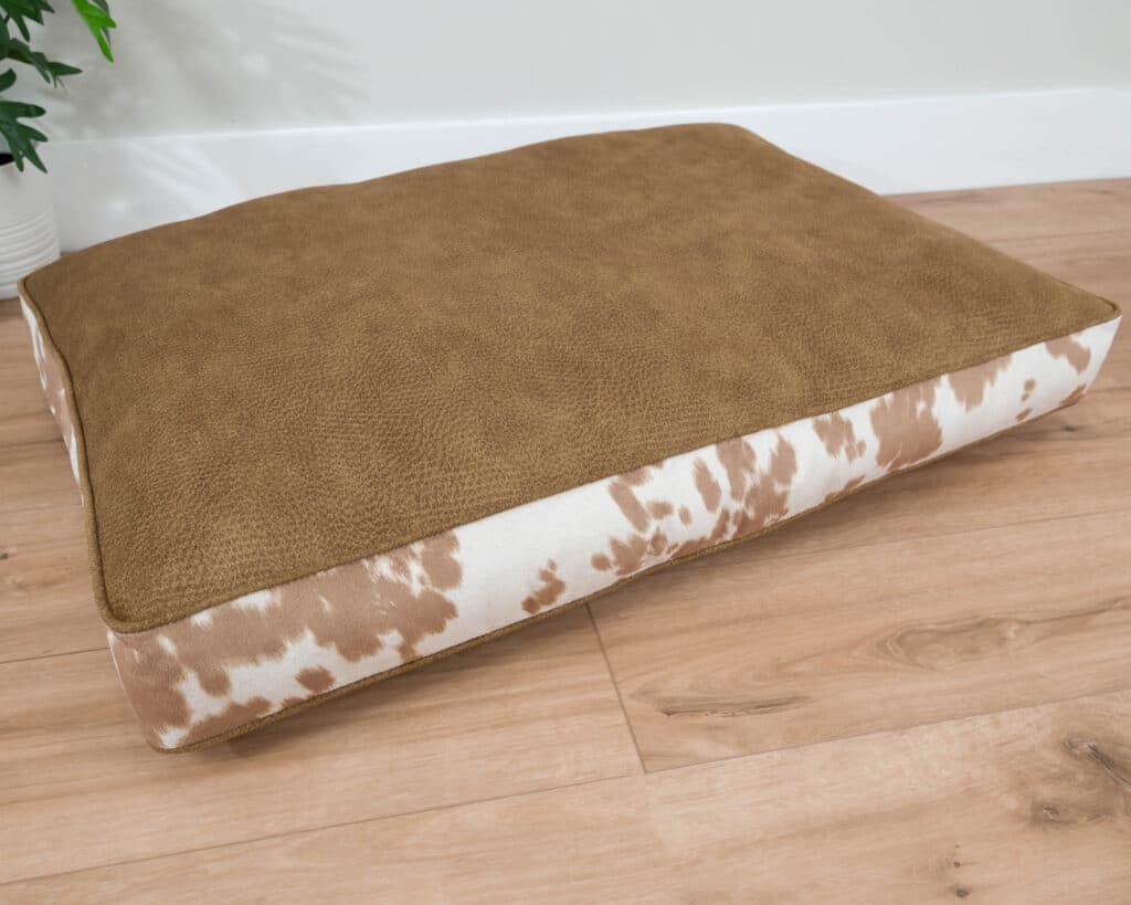 Palomino soft faux leather dog bed cushion