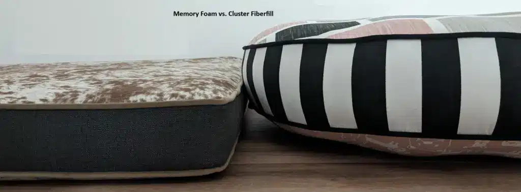 memory foam vs fiberfill