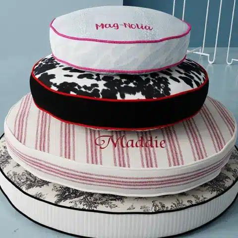 Luxury Personalized Cushion Round Custom Dog Bed