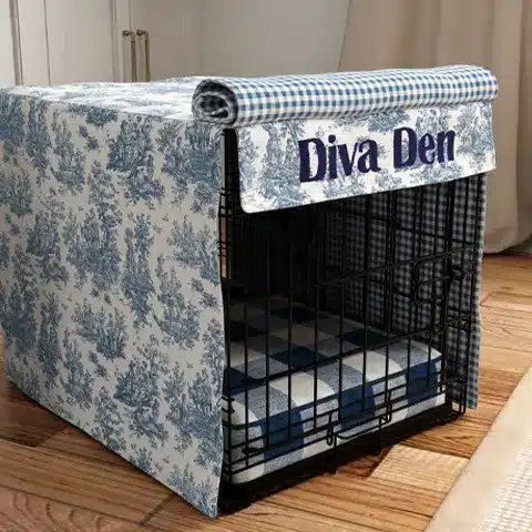 Luxury Personalized Custom Crate Cover for Dogs