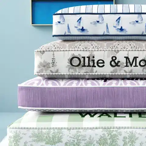 Luxury Personalized Square Custom Dog Bed