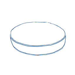 Round Custom Dog Bed outline